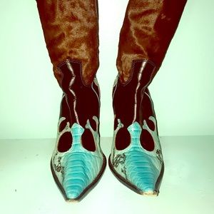 Multi color cowboy boots